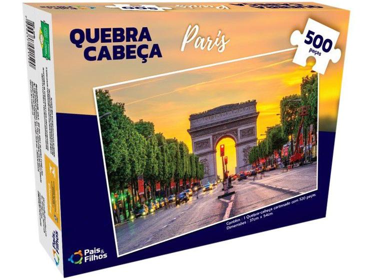 Imagem de Quebra-cabeça 500 Peças Paris Pais e Filhos