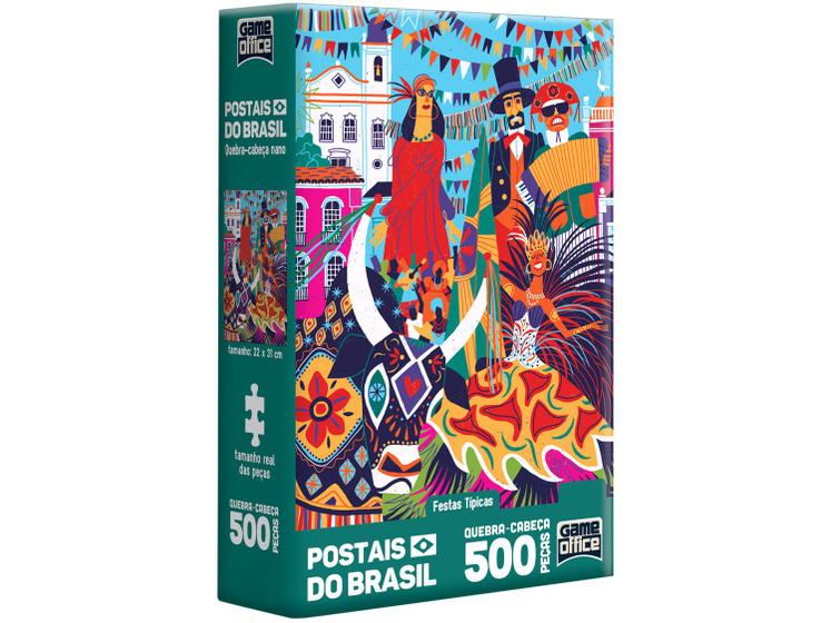 Imagem de Quebra-cabeça 500 Peças Postais do Brasil