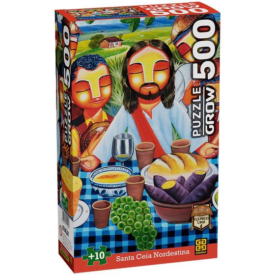 Imagem de Quebra-cabeça 500 peças Santa Ceia Nordestina - Eduardo Lima