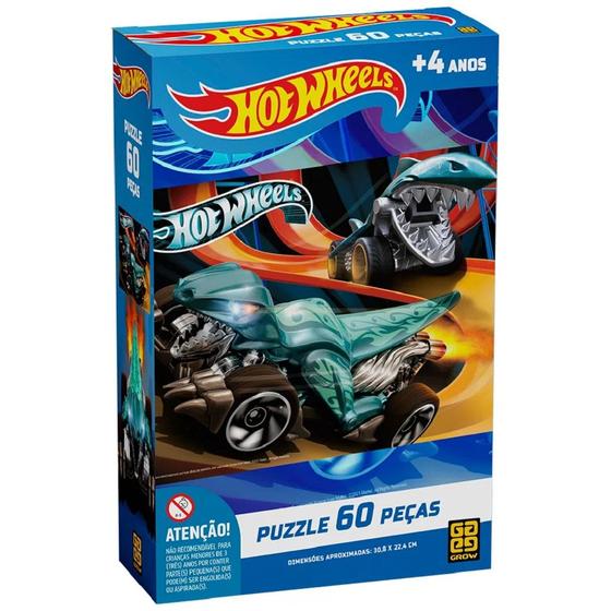 Imagem de Quebra Cabeça 60 Peças Hot Wheels 04169 Grow