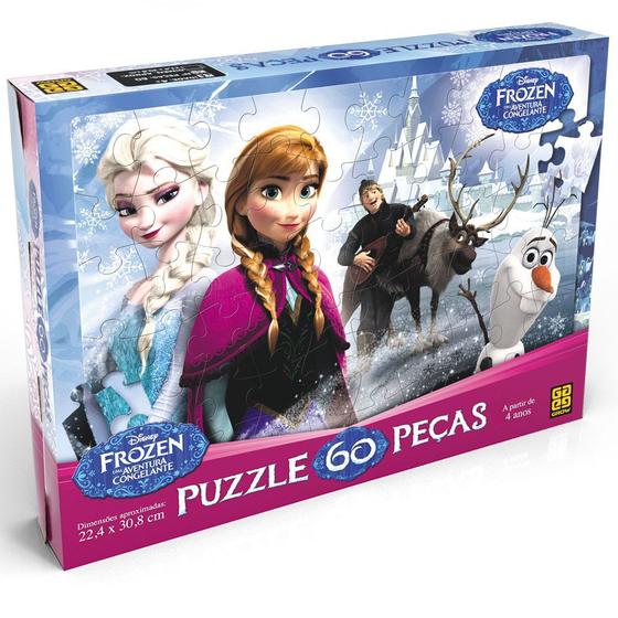 Imagem de Quebra Cabeça 60 Peças Puzzle Frozen Disney Grow