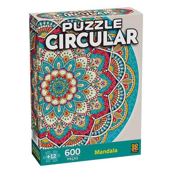 Imagem de Quebra-Cabeça 600 Peças Circular Mandala - Grow