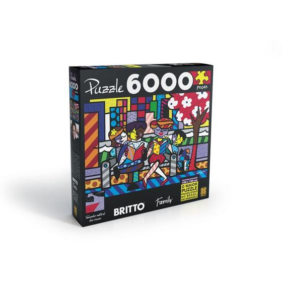 Quebra-Cabeça 6000 Peças - Romero Britto Family - GROW - Quebra-Cabeça ...