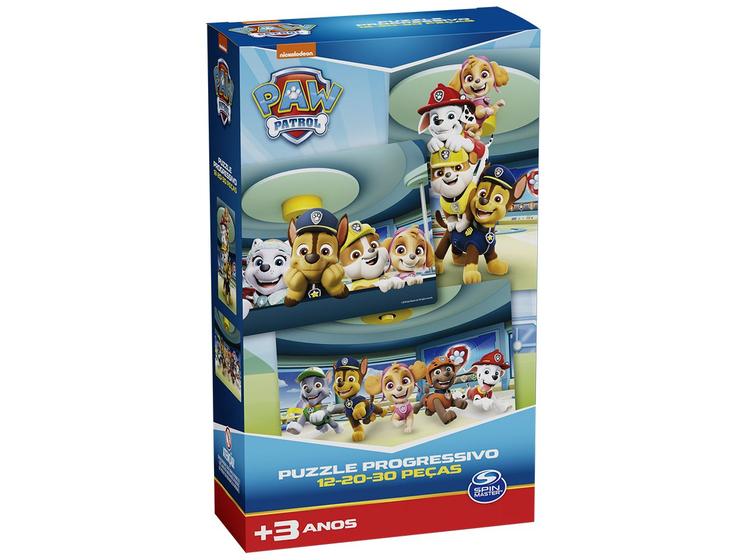 Quebra-cabeça 62 Peças Paw Patrol - Puzzle Progressivo Patrulha Canina Grow Imagem de Quebra-cabeça 62 Peças Paw Patrol