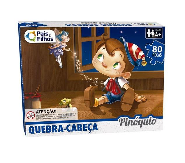 Imagem de Quebra cabeça - 80 peças - pinoquio  2851 - gala pais & filho 