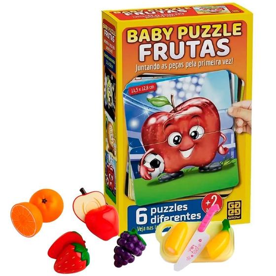 Imagem de Quebra Cabeça Baby Frutas Grow Com Mini Feirinha Frutas