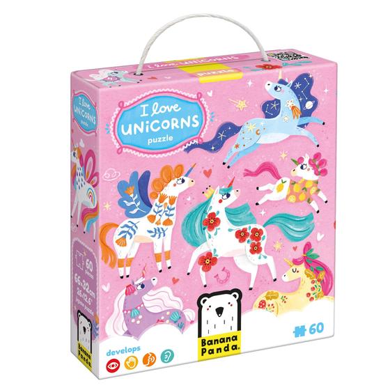 Imagem de Quebra-cabeça Banana Panda I Love Unicorns 4+ Years Floor Puzzle