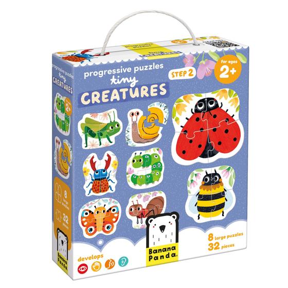 Imagem de Quebra-Cabeça Banana Panda Progressive Puzzles Tiny Creatures - Para Crianças a Partir de 2 Anos