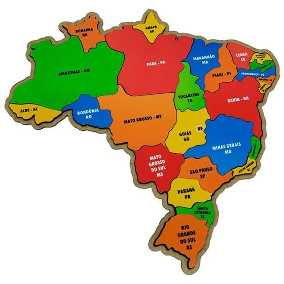 Quebra-Cabeça Brasil Mapa Região G Brinquedo Educativo MDF - Maninho Brinquedos Menor preço em Quebra-Cabeça Brasil Mapa Região G Brinquedo Educativo MDF - Maninho Brinquedos
