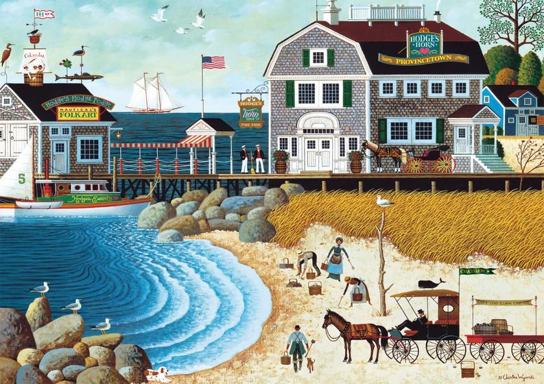 Imagem de Quebra-cabeça Buffalo Games Charles Wysocki Clammers 300 unidades