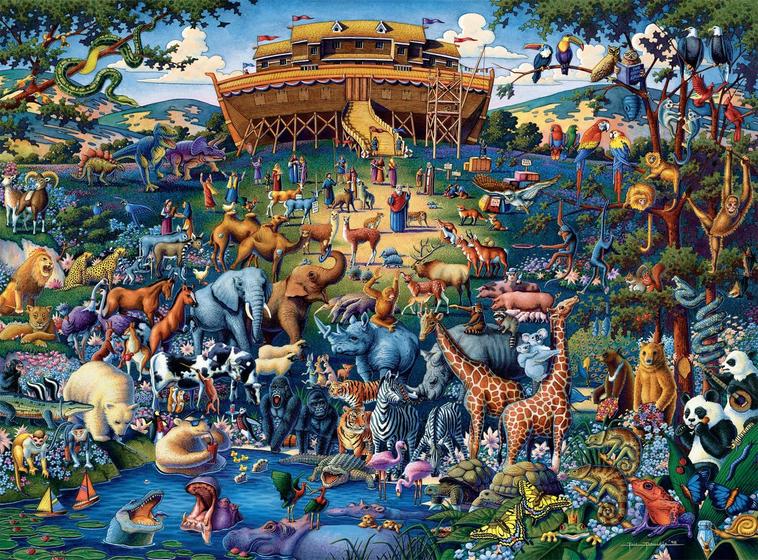 Imagem de Quebra-cabeça Buffalo Games Dowdle Noah's Ark 1000 peças