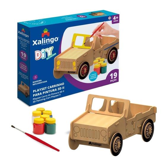 Imagem de Quebra Cabeça Carrinho Playset Para Pintura 3D Ii Diversão