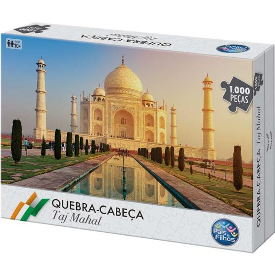 Imagem de Quebra-cabeca cartonado taj mahal c/1000 pecas pais e filhos