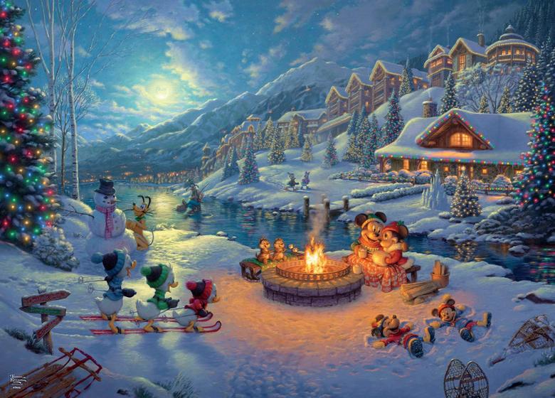 Imagem de Quebra-cabeça Ceaco Thomas Kinkade Disney Dreams 1000 peças