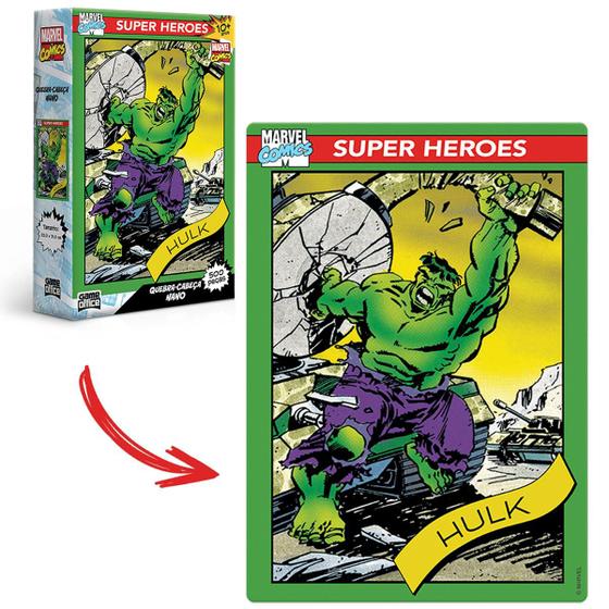 Imagem de Quebra Cabeça com Nano Peças Hulk Marvel Comics 500 Peças