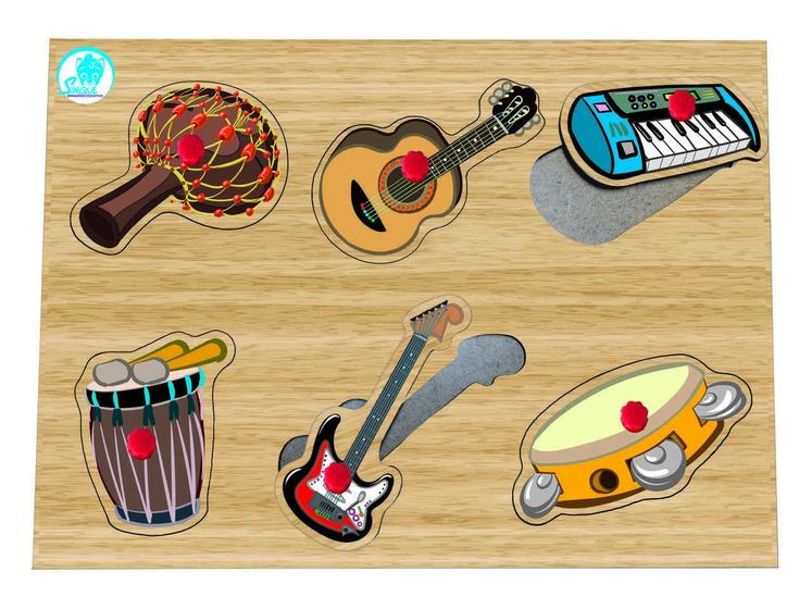 Imagem de Quebra Cabeça Com Pinos - Instrumentos Musicais