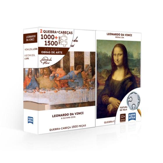 Imagem de Quebra-Cabeça Combo 1500+1000 peças Leonardo da Vinci