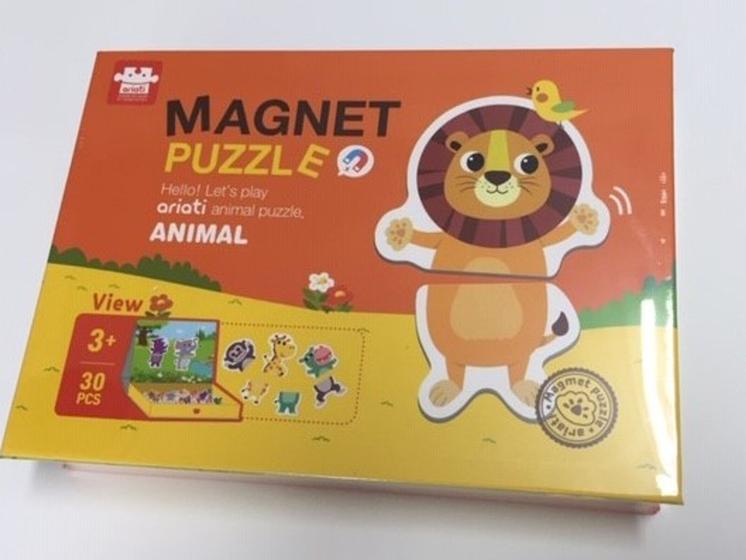 Imagem de Quebra Cabeça De Animais Na Caixa Magnéticos