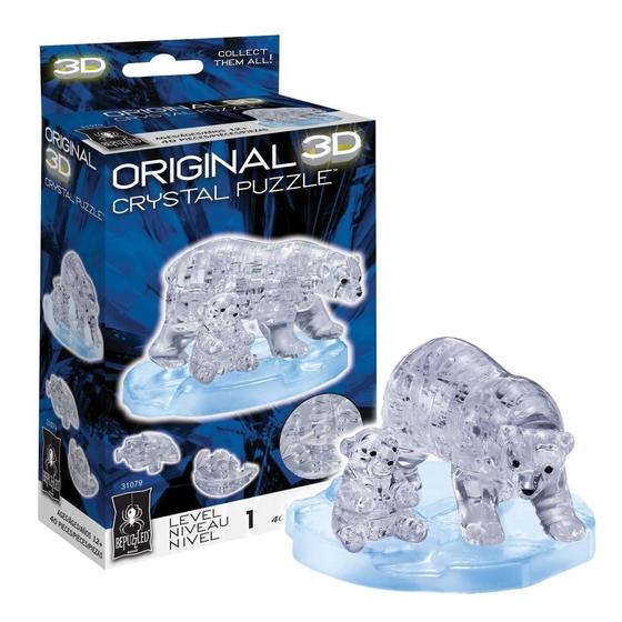 Imagem de Quebra-cabeça de cristal 3D Bepuzzled Polar Bear Original Age 12+