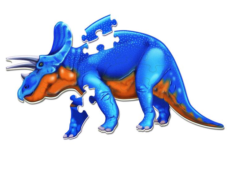 Imagem de Quebra-Cabeça de Espuma Jumbo Dinossauro - 20 Peças - 3+ Anos