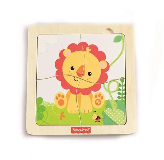 Imagem de Quebra-Cabeça de Madeira - "A Vida do Leão", da Fisher-Price - Cód. BR988