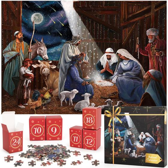 Imagem de Quebra-Cabeça de Natal Calendário do Advento 2024 - 1008 Peças