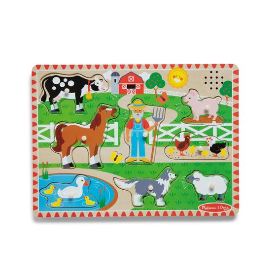 Imagem de Quebra-cabeça de som da Fazenda Melissa &amp Doug Old MacDonald's