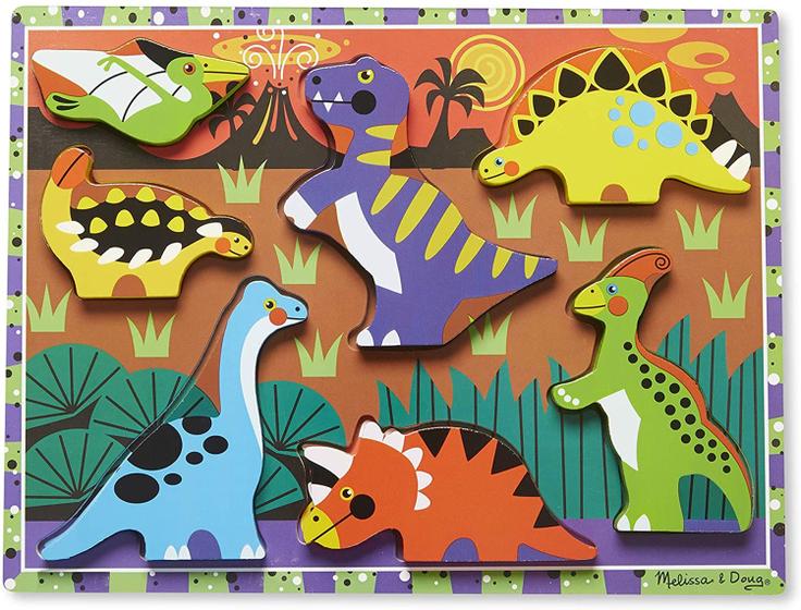 Imagem de Quebra-cabeça Dinossauro de Madeira (7 peças) Melissa & Doug