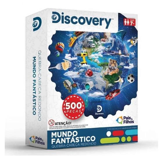Imagem de Quebra Cabeca Discovery Mundo Fantastico 500 Pcs Redondo - Pais Filhos  Pais e Filhos 