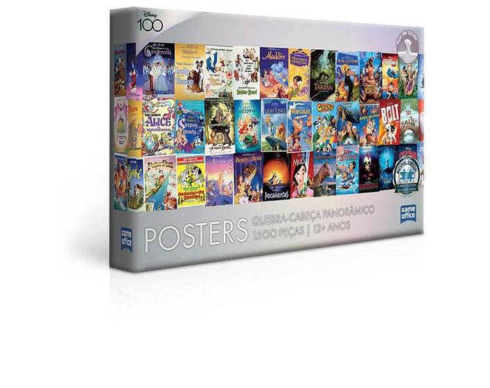 Imagem de Quebra Cabeça Disney 100 Posters 1500 Peças Toyster