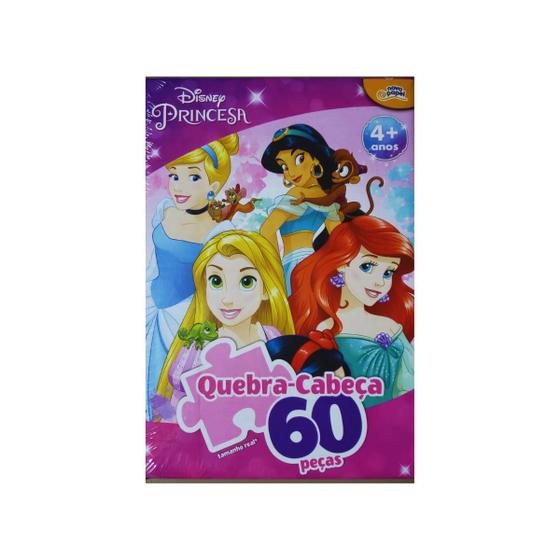 Imagem de Quebra-cabeça Disney Princesas 60 peças Novo Papel - Toyster