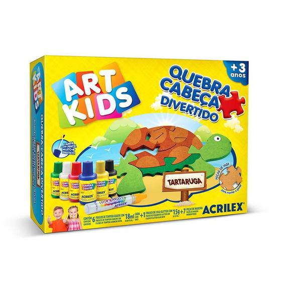 Imagem de Quebra Cabeça Divertido Acrilex Art Kids Tartaruga