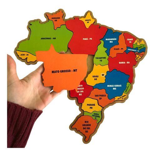 Quebra Cabeça Do Mapa Do Brasil Estado Capitais Didático Mdf Menor preço em Quebra Cabeça Do Mapa Do Brasil Estado Capitais Didático Mdf