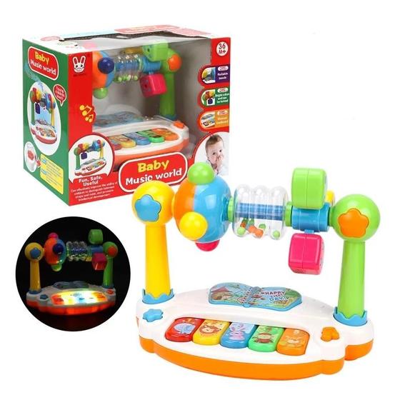 Imagem de Quebra-Cabeça Educacional Infantil Multifuncional com Música, Luzes e Sino