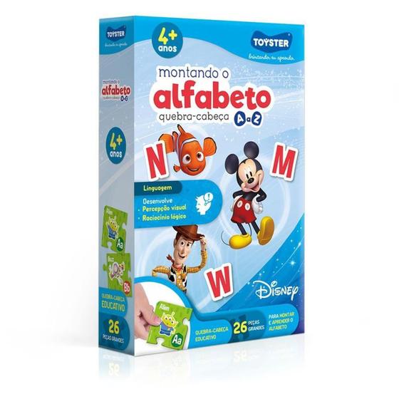 Imagem de QUEBRA-CABECA Educativo Disney Montando o Alfabeto 26P - Toyster