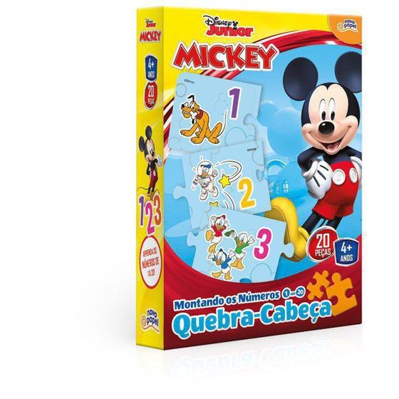 Imagem de Quebra Cabeça Educativo Números de 1 a 20 Mickey 20 peças - Toyster