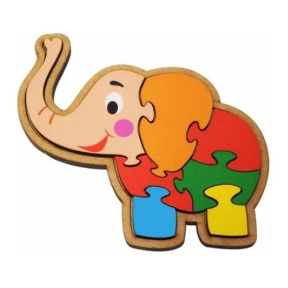 Imagem de Quebra-cabeça Elefante 7 peças - Maninho - 3 anos