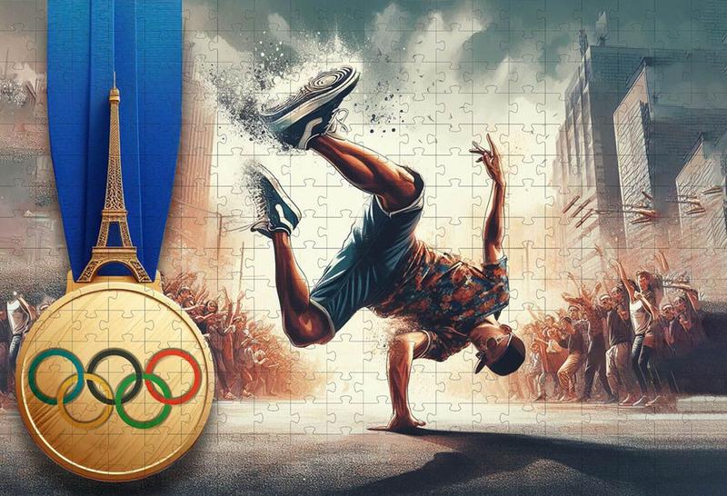 Imagem de Quebra-cabeça Esportes Olimpicos Break Dança de 936 peças em mdf