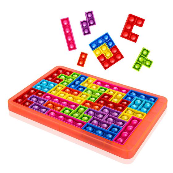 Imagem de Quebra-Cabeça Fidget Toy MILESTAR Big Pop Push Pop Chess Vermelho