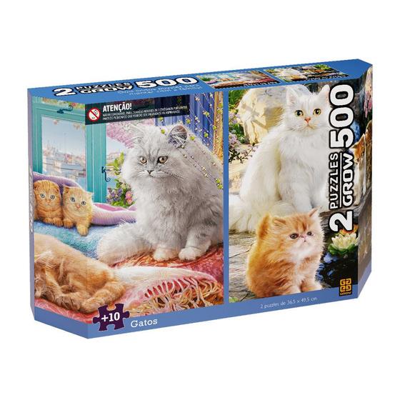 Imagem de Quebra Cabeça Gatos 500 Peças Duplo Grow