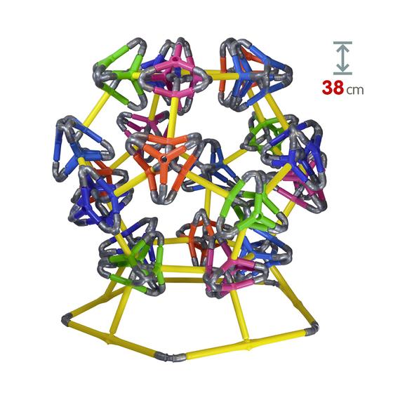 Imagem de Quebra-cabeça Geométrico Edulig Puzzle 3D Satélite - 225 peças e conexões