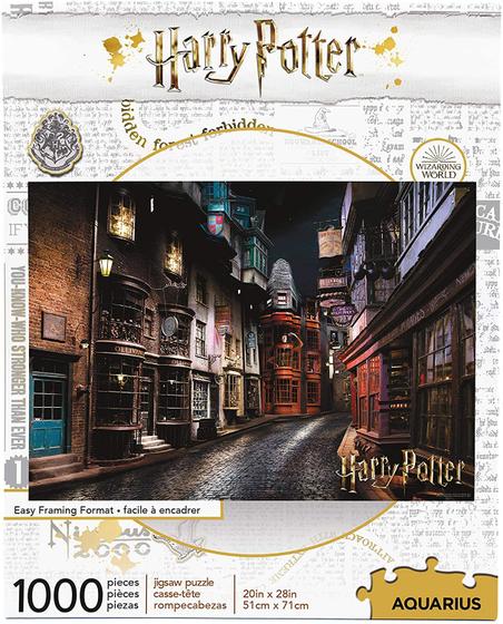 Imagem de Quebra-Cabeça Harry Potter Beco Diagonal (1000 Peças) - Licenciado Oficial - Encaixe Preciso - Sem Brilho