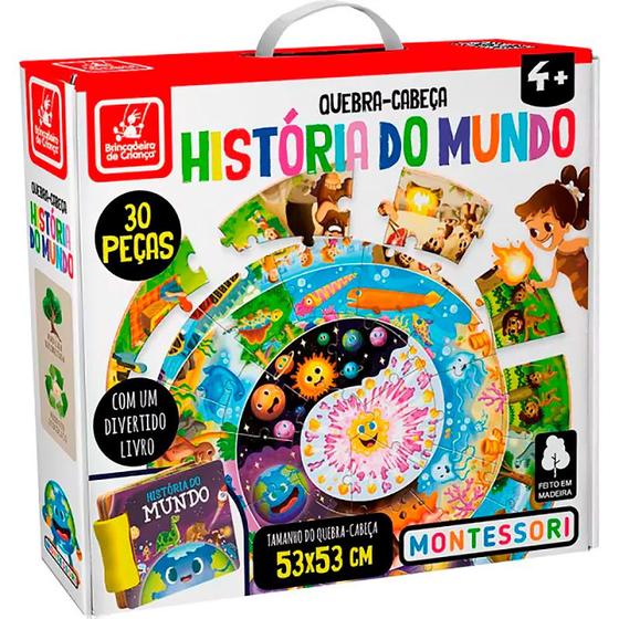 Quebra-Cabeça História do Mundo em madeira 3744 - Brincadeira de ...