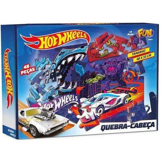 Imagem de Quebra-Cabeça - Hot Wheels - 48 Peças - Fun