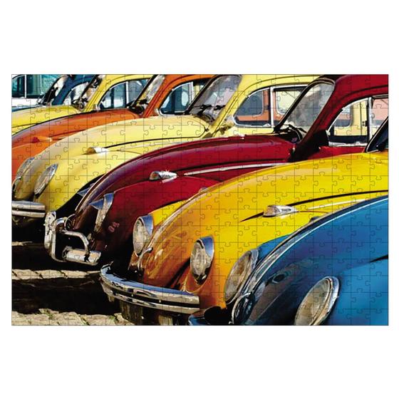 Quebra-Cabeça Inclusivo e Educativo de 300 peças Fusca em cores ...