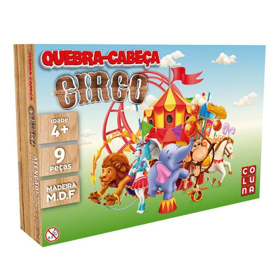 Imagem de Quebra Cabeça Infantil Circo Novo Puzzle Grande Madeira MDF