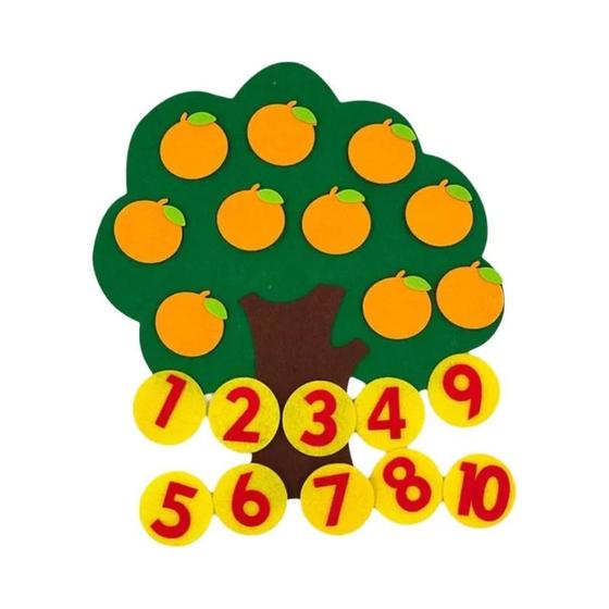 Imagem de Quebra-Cabeça Infantil DIY de Feltro e Não Tecido - Cenoura e Maçã - Brinquedo Montessori