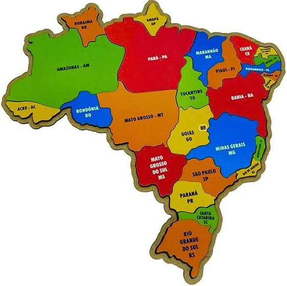 Imagem de Quebra Cabeça Infantil do Mapa do Brasil Educativo Criativo