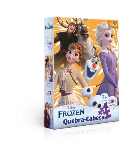 Imagem de Quebra Cabeça Infantil Frozen 200 Peças