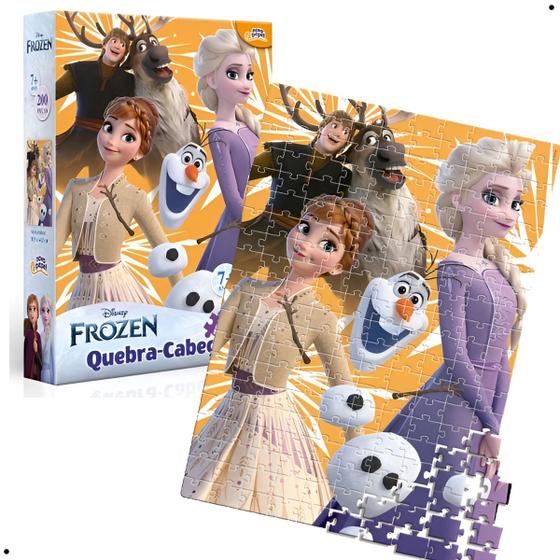 Imagem de Quebra cabeça Infantil Frozen Elsa Anna 200 peças 8026